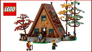 LEGO Ideas 21338 A-Frame Cabin Lego Speed Build - Brick Builder