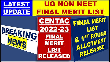 BREAKING NEWS | FINAL MERIT LIST RELEASED | 1st ROUND ALLOTMENT ORDER RELEASED FOR ARTS & SCIENCE