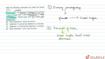 Read the following statements and select the correct option. Statement 1 : The glycogen of the l...