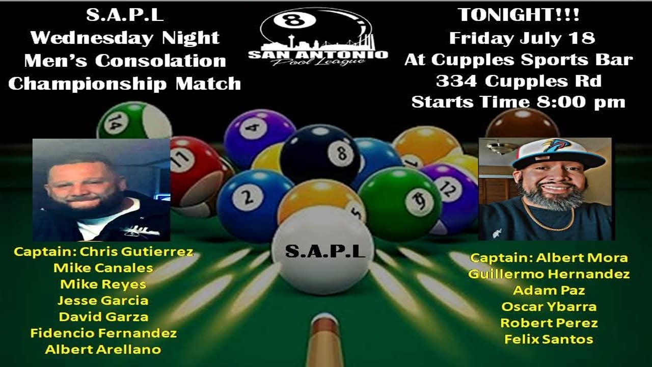 San Antonio Pool League Consolation BCA Championship / Live from Cupples Sports Bar