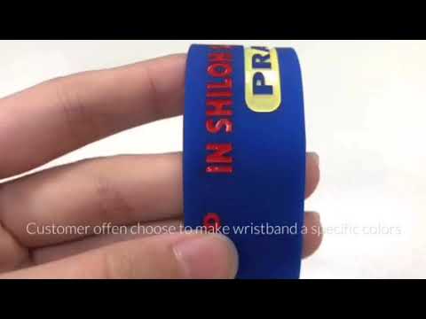 Custom silicone bracelets with debossed