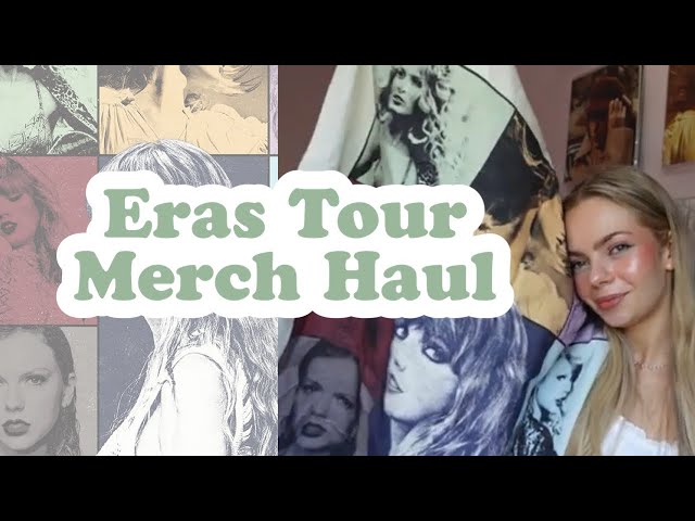 Size small youth vs size medium taylor swift merch tee shirt try-on (a, Eras Tour