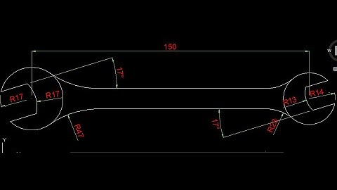 How to draw wrench in 2D mechanical tools using Autocad wrench spanner drawing