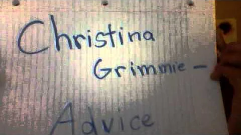 Christina Grimmie - Advice