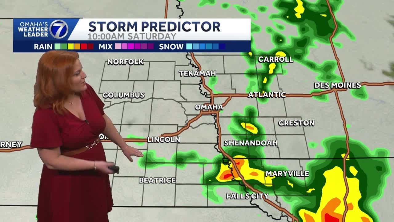 Scattered rain, storms Saturday morning for Omaha area - YouTube