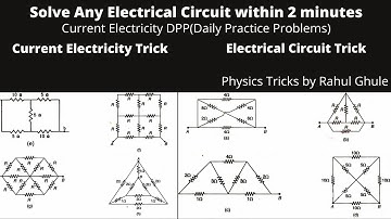 Best Method for Electrical network(Circuit)/ Current Electricity DPP || NEET/JEE/Foundation