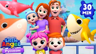 картинка: Акуленок! Baby Shark Dance На Русском | Развивающие Мультики Для Детей | Little Angel Русский