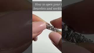 How to open your tennis bracelets and necklaces #jewelry #tennisbracelet #tennisnecklace #howto