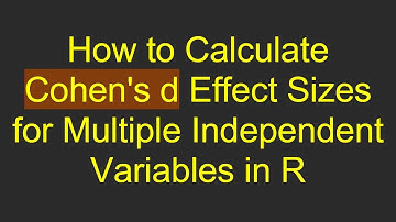 How to Calculate Cohen