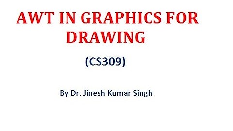 AWT in Graphics for Drawing By Dr Jinesh Kumar Singh GPC Sirohi
