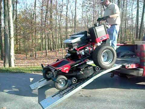 Convertible Mower-Unloading From Pick-up Truck
