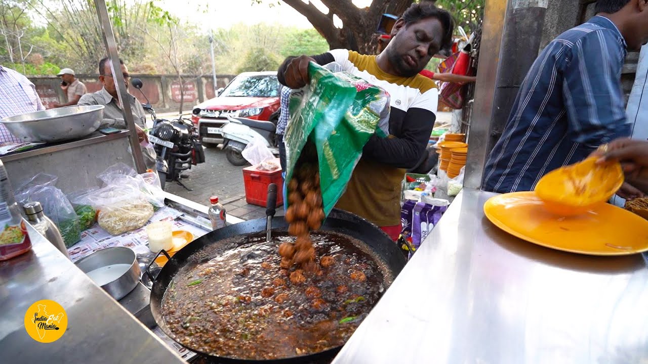 Most Famous Anna Manchurian In Nagpur Rs 80/- Only l Nagpur Street Food | INDIA EAT MANIA