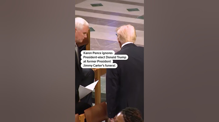Karen Pence refuses to shake Trump's hand at Jimmy Carter funeral