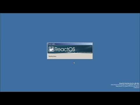 ReactOS booting to desktop on a virtualized Apple TV (1st generation)