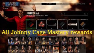 Mortal Kombat 1 Johnny Cage all mastery rewards +Frost