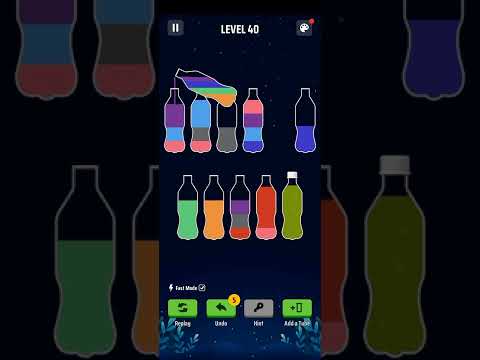 Soda sort puzzle gameplay level 40 walkthrough solution