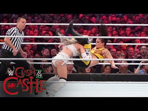 Liv Morgan powerbombs Shayna Baszler: WWE Clash at the Castle 2022 (WWE Network Exclusive)