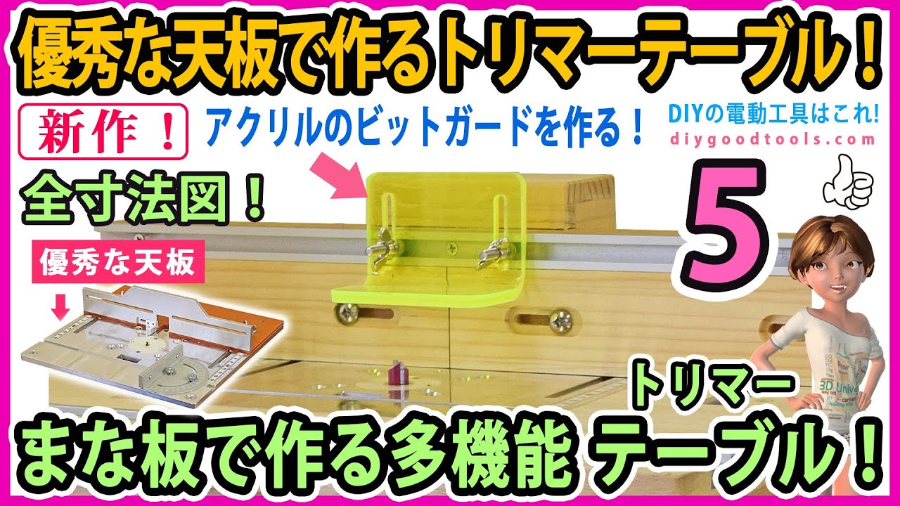 A trimmer table made from the top of an excellent mini trimmer