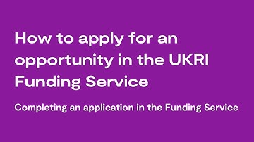 Completing an application in the Funding Service