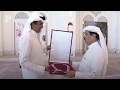 Emir awards hamad bin khalifa sash to hamad al kawari