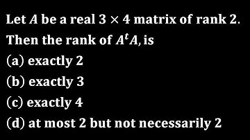 csir net dec 2015 linear algebra rank of matrix and its properties