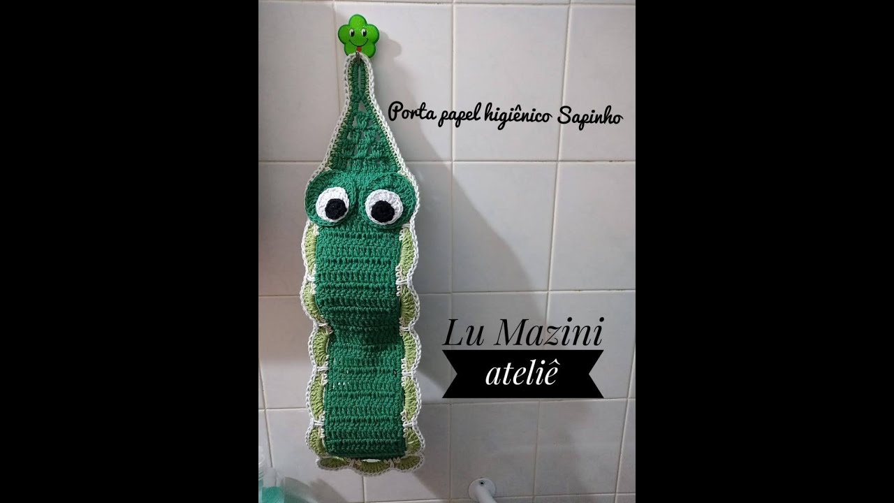 PORTA PAPEL DE CROCHE  SAPINHO  PARTE 2