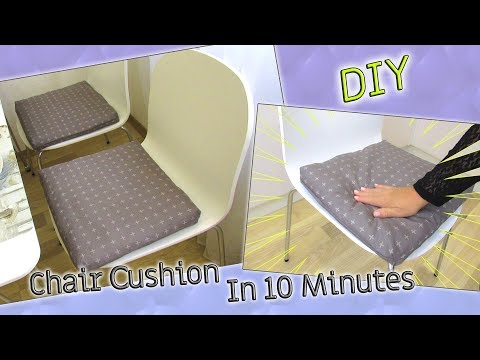 DIY Chair Сushion Using Pillowcase In 10 Minutes - How To Make Seat Pad Dining Room - Easy And Cheap