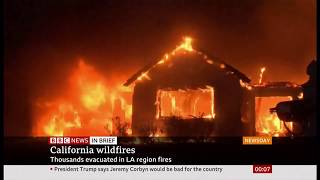 Thousands evacuated in the los angeles region due to wild fires. part
of "weather events (usually extreme) 2018+" series (on this channel),
see play list...