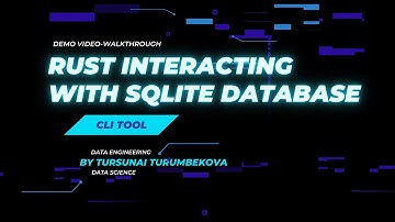 Rust Interacting with SQLite Database - Command Line Tool for CRUD operations