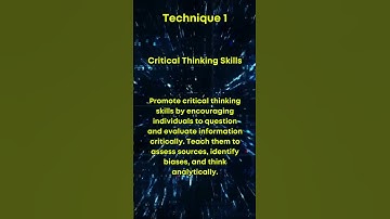 Technique 1. Critical Thinking Skills #shorts