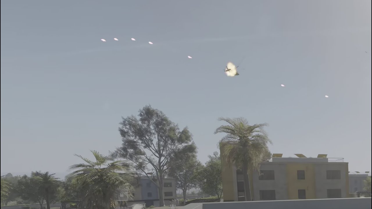 Agent Orange shoots down transport helicopter long range with RPG