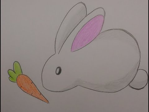 Как очень просто нарисовать милого кролика. Смогут даже малыши!