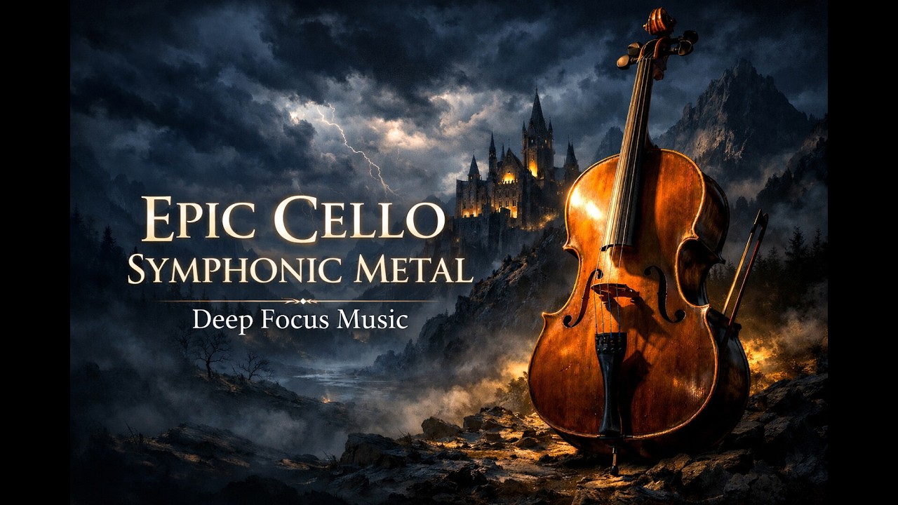 Cinematic Epic Cello Symphonic Metal 🎻 Deep Focus Study Music (2 Hours)