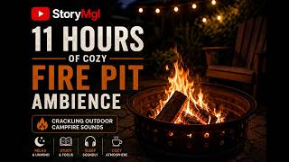 🔥 11 Hours of Cozy Fire Pit Ambience | Crackling Outdoor Campfire Sounds