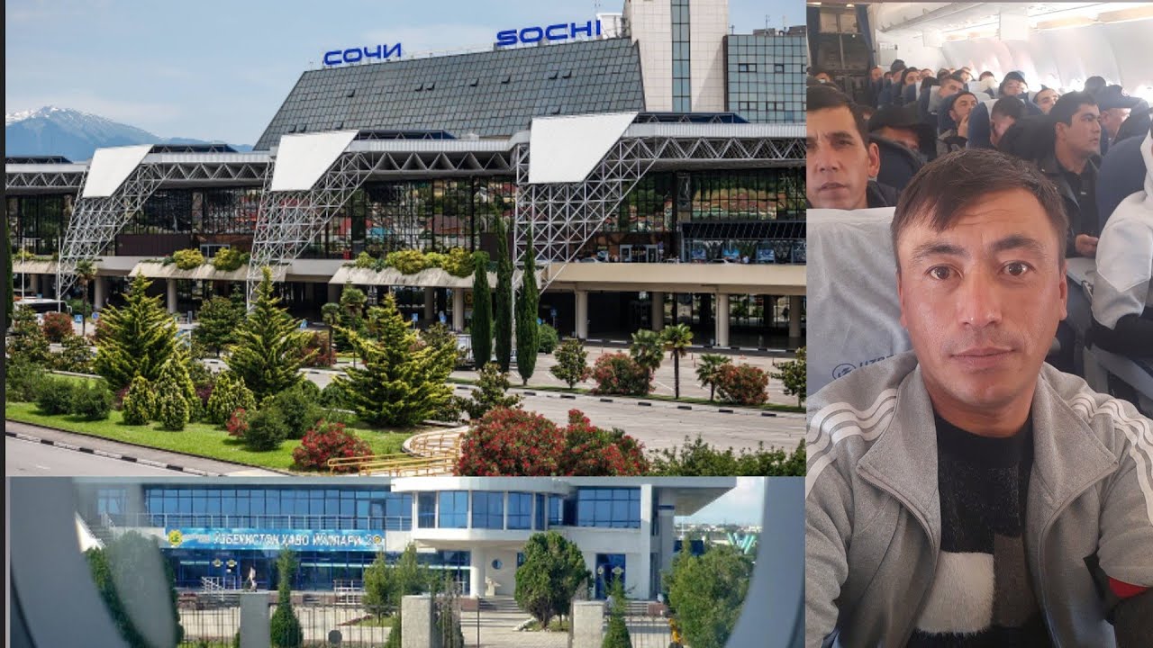 Сочи-Наманган. Узбекистон Хаво Йуллари авиакомпания самолёти - YouTube