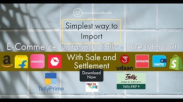 E-Commerce Data import into Tally | Simplest way - Direct Import @LearnWell