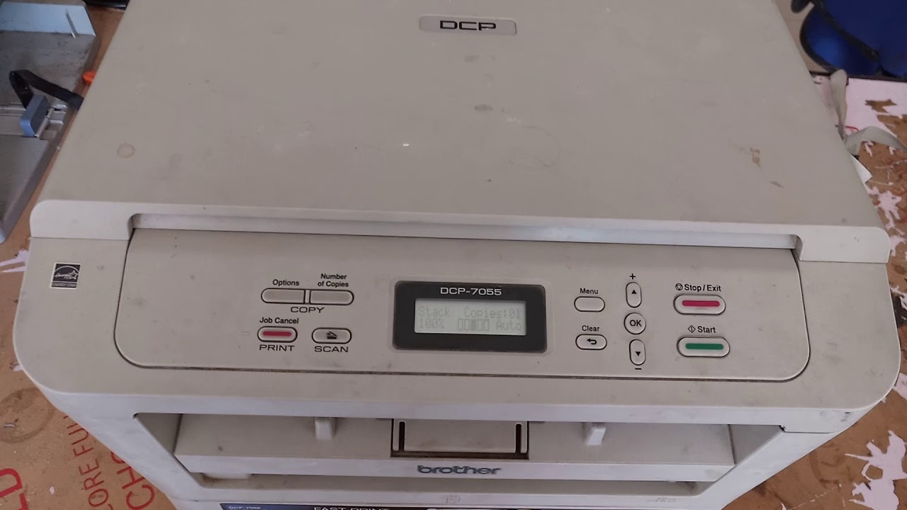 How to reset BROTHER DCP-7055. PRINTER Replace toner cartage tn2255 -  YouTube