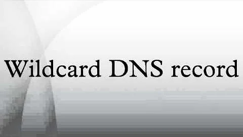 Wildcard DNS record