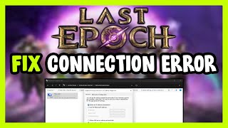 how to fix last epoch connection / server error!