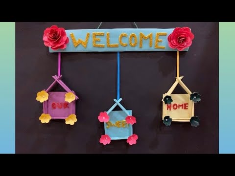 Welcome wall hanging craft ideas //wall hanging // wall decor # ...