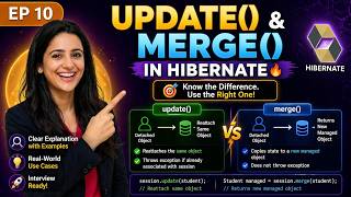 merge() vs update() in Hibernate 🔥 Full Explained | Difference + Use Case