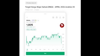 Target #HargaWajarSaham BNGA - APRIL 2026 #analisissaham 😊