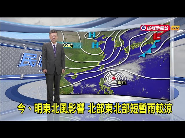 2024/11/06 今、明東北風影響 北部東北部短暫雨較涼－民視新聞