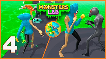 👽Monsters Lab😈Freaky Running Level 4 Huggy Wuggy Mutant Gameplay Walkthrough (iOS,Android)