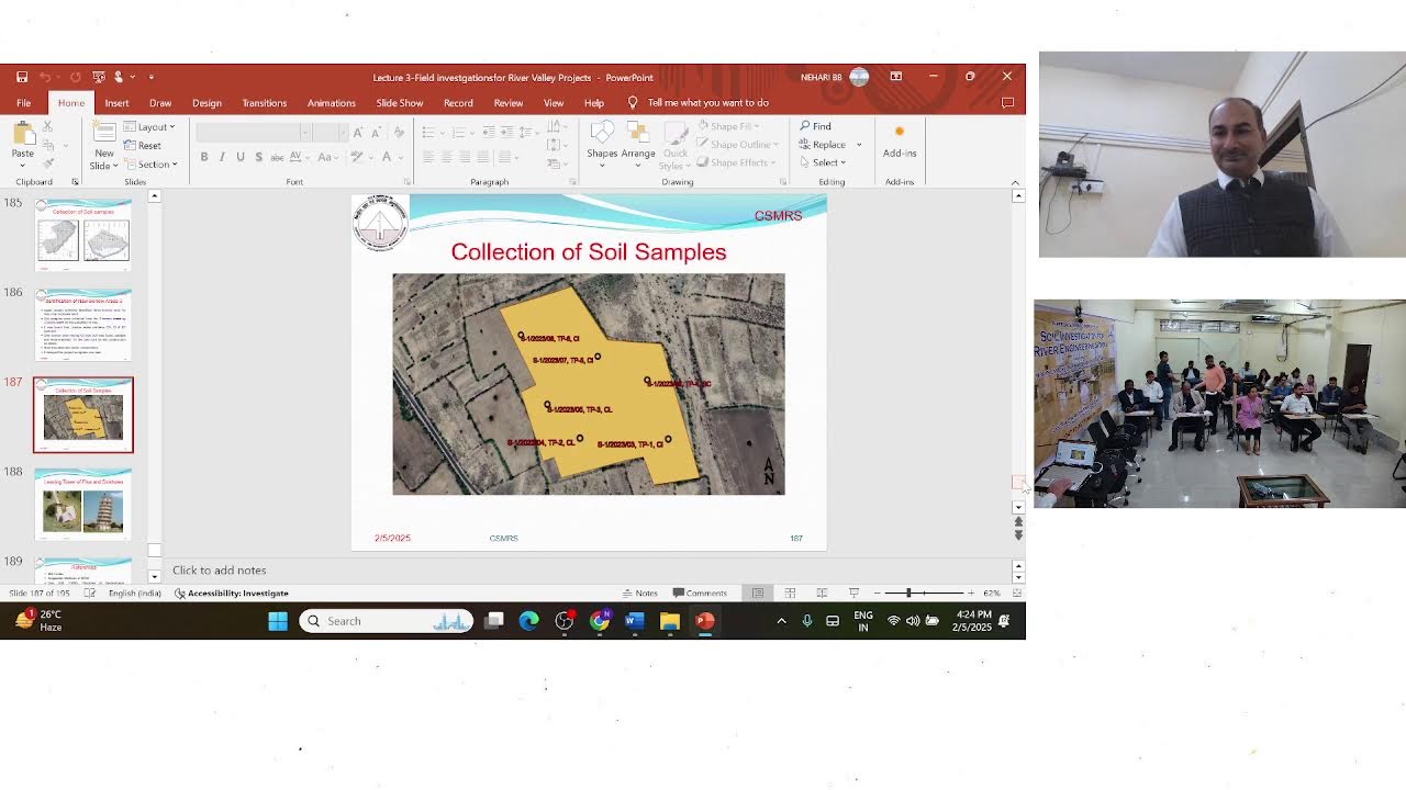 Field investigations for the River Valley Projects Investigations of Soil