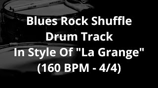 Blues Rock Shuffle Drum Track In Style Of 