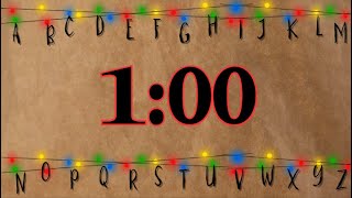 📺 1-Minute Stranger Things–Style Countdown Timer | Retro 80s Classroom Visual Timer for Kids 📺