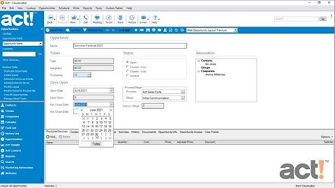 Act! Premium Training Videos - Creating an Opportunity