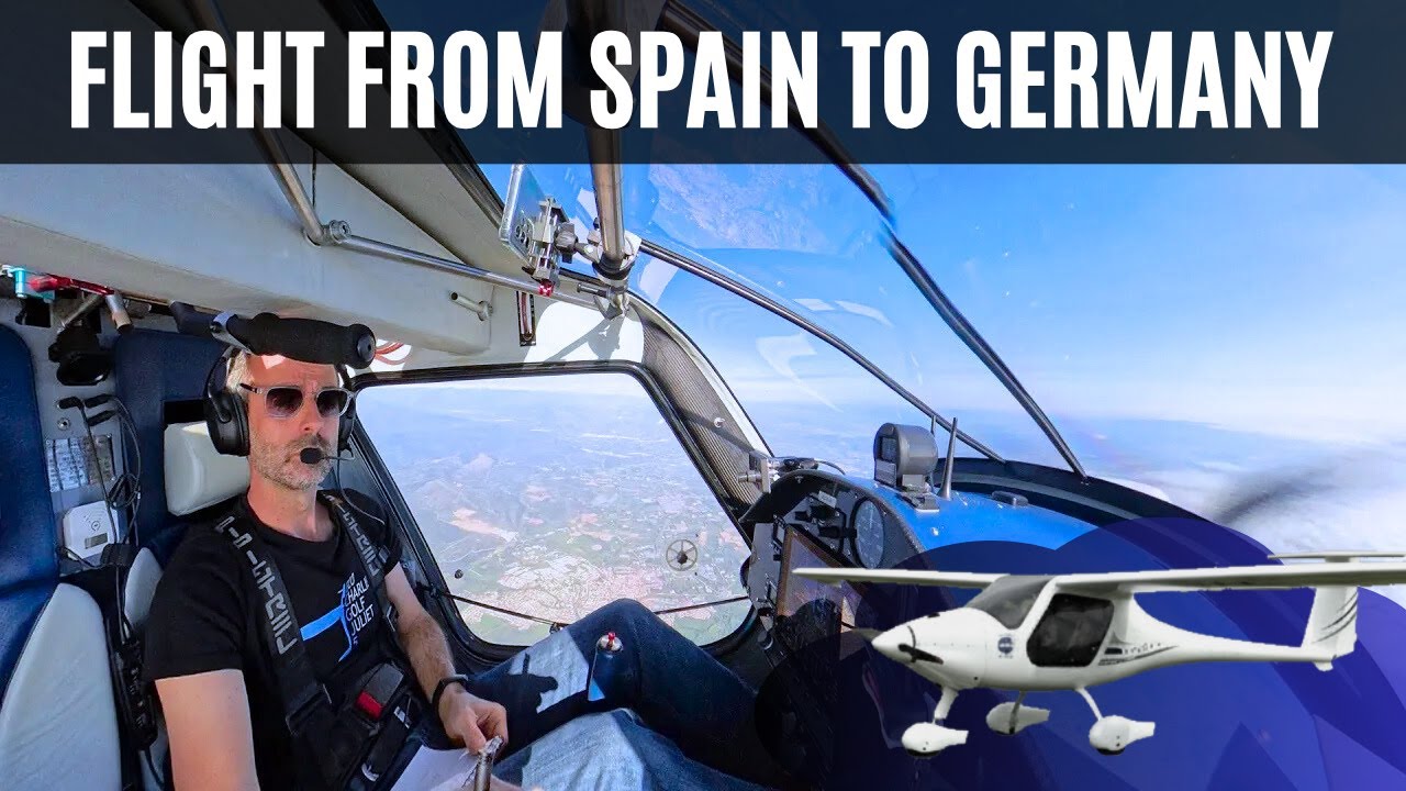 Flight from Spain to Germany in a Pipistrel Virus