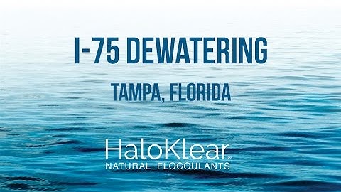 I-75 Dewatering Using HaloKlear Natural Flocculants